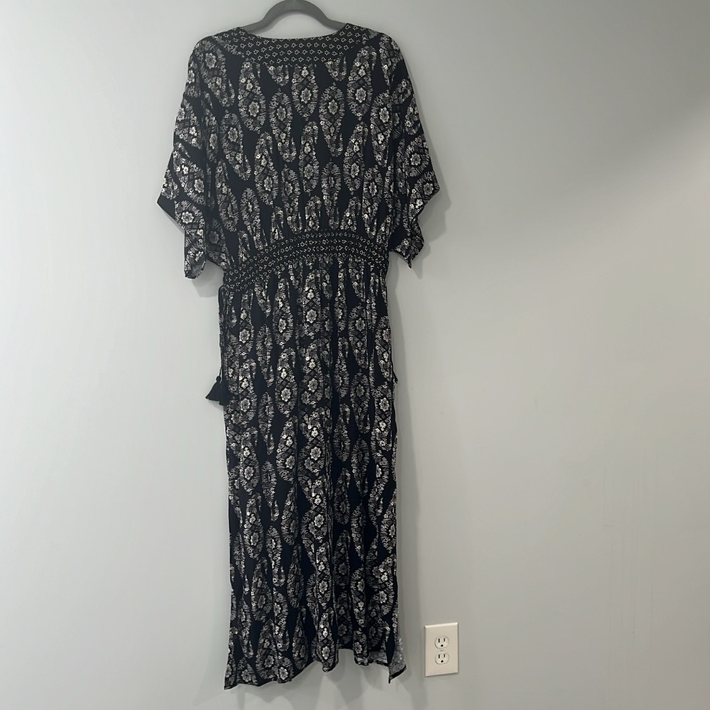 Knox Rose Flutter Short Sleeve Printed Kaftan A-Line Dress L - Picture 8 of 8